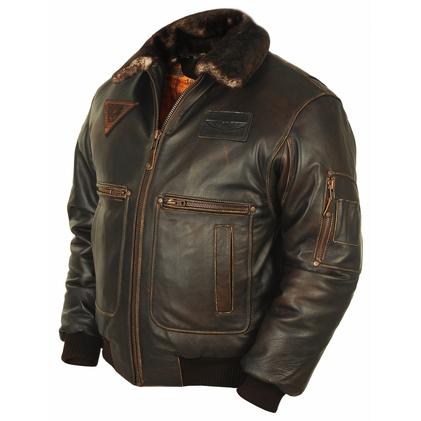 Кожаная куртка Top-Gun 3 antic из кожи буйвола